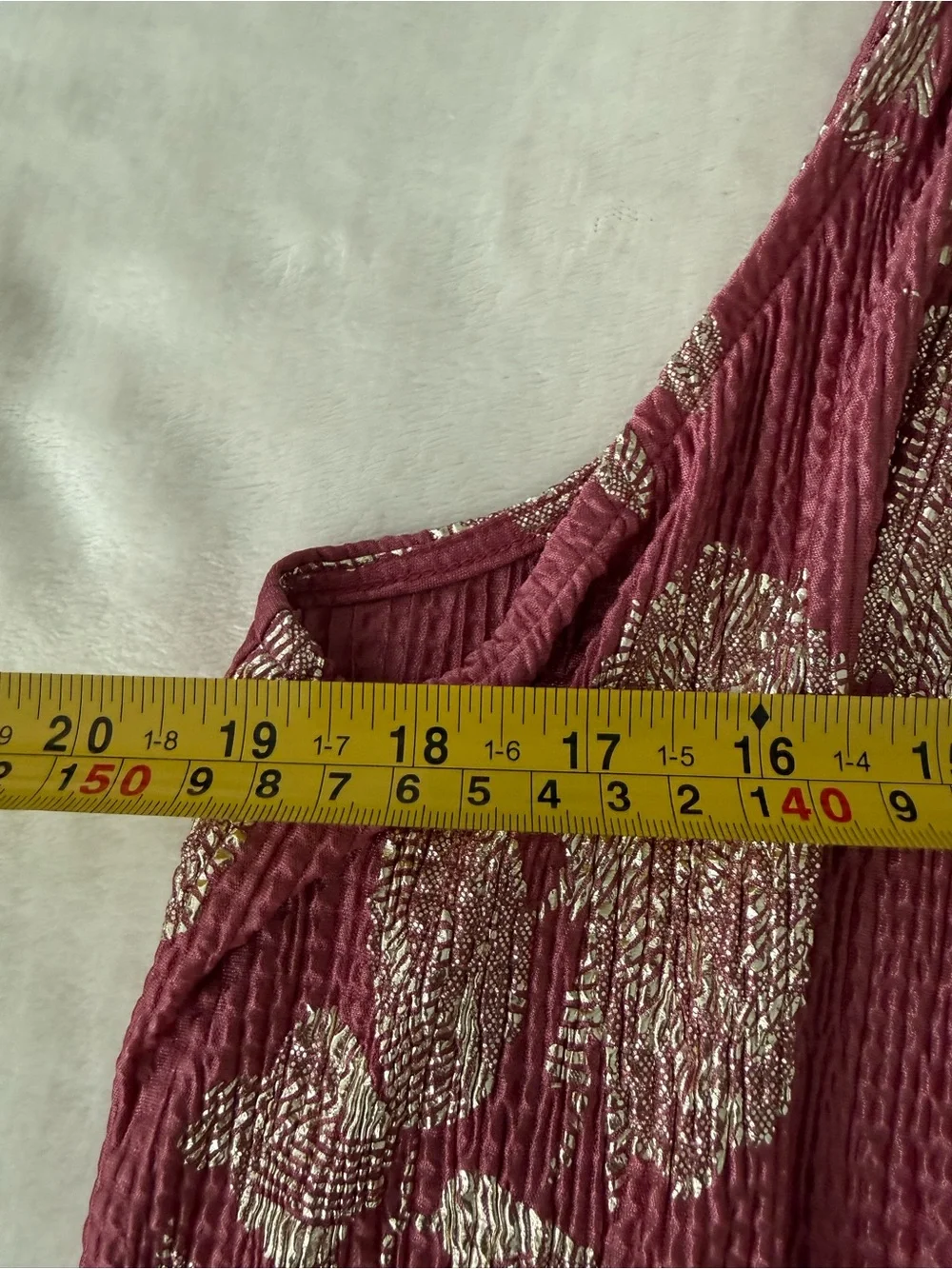Anthropologie Feather Bone Halter Tank Top Blouse Crinkle Floral Large Pink E10 - Picture 4 of 7